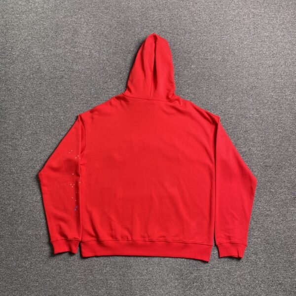 SP5DER WORLDWIDE RED ANGEL NUMBER 555 HOODIE RED