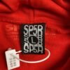 SP5DER WORLDWIDE RED ANGEL NUMBER 555 HOODIE RED