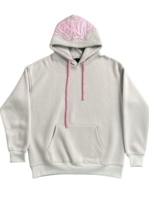 SYNA WORLD HOOD LOGO HOODIE GREY PINK