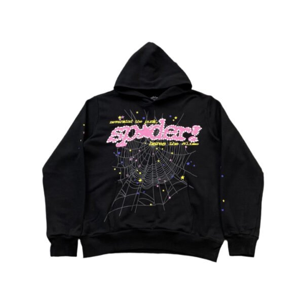 SP5DER P*NK V2 HOODIE BLACK
