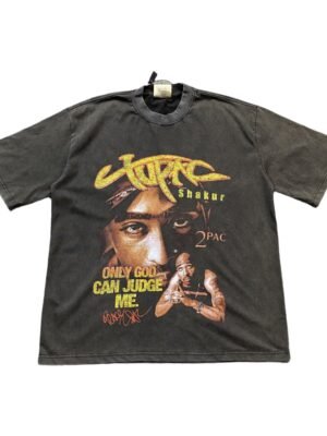 TUPAC VINTAGE GRAPHIC TEE DARK GREY