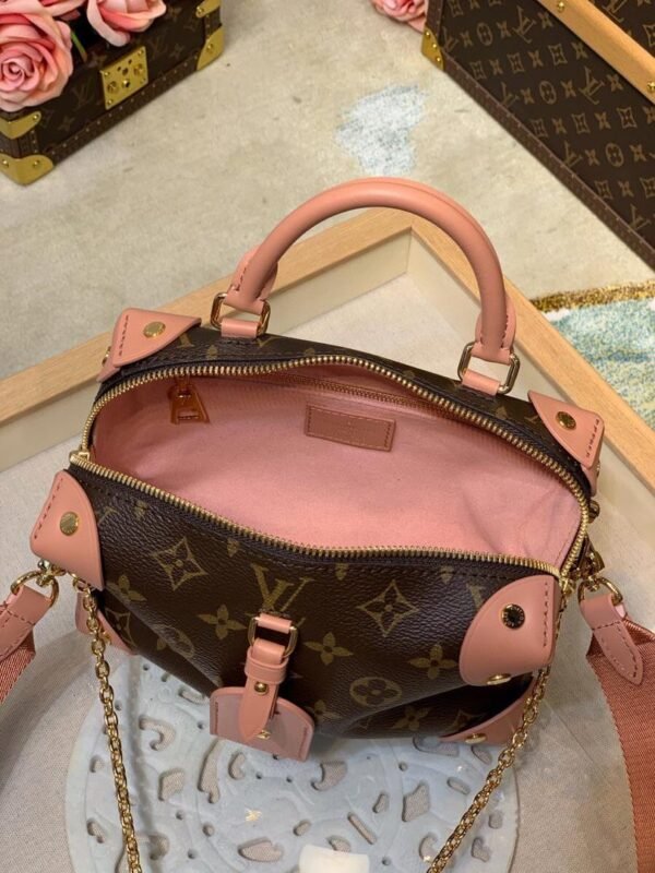 LV Petite Malle Souple Monogram Canvas Pink For Women, Women¡¯s Handbags, Shoulder And Crossbody Bags 7.9in/20cm LV M45531