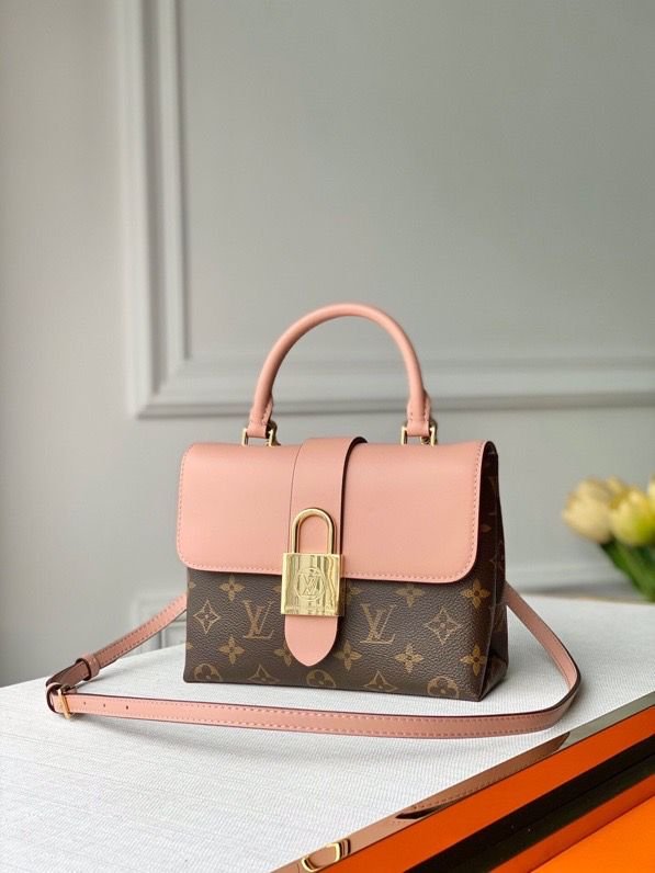 LV Locky BB Monogram Canvas Rose Poudre Pink For Women, Women¡¯s Handbags, Shoulder And Crossbody Bags 7.9in/20cm LV M44080