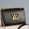 LV Twist MM Epi Black For Women,  Shoulder And Crossbody Bags 9.4in/23cm LV