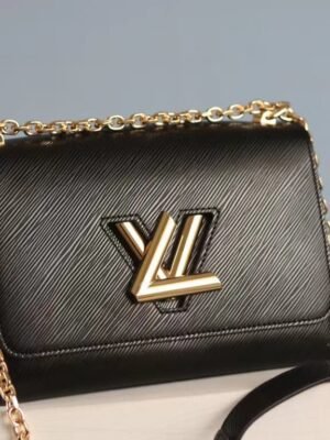 LV Twist MM Epi Black For Women,  Shoulder And Crossbody Bags 9.4in/23cm LV
