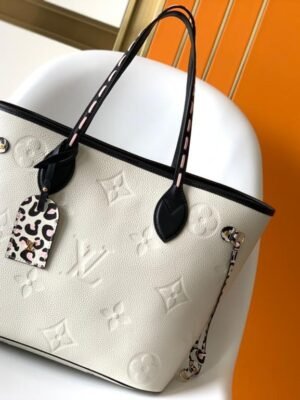 LV Neverfull MM Tote Bag Wild At Heart Monogram Empreinte Cream For Women,  Shoulder Bags 12.2in/31cm LV M58525
