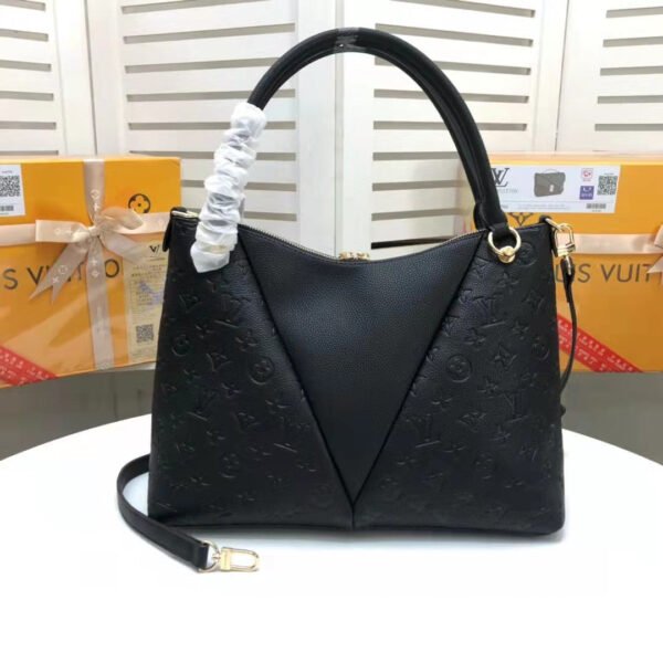 LV V Tote MM Monogram Empreinte Black For Women, Women¡¯s Handbags, Shoulder And Crossbody Bags 14.2in/36cm LV M44421