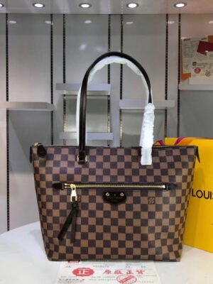 LV Iena MM Bag 34cm Damier Ebene Canvas Fall/Winter Collection N41013, Brown