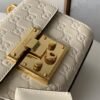 gg Embossed Padlock Shoulder Bag White Milky For Women 8in/20cm