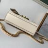 gg Embossed Padlock Shoulder Bag White Milky For Women 8in/20cm