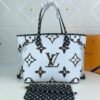 LV Neverfull MM Tote Bag Monogram Jungle Canvas Black/Caramel For Women,  Shoulder Bags 12.2in/31cm LV M44716