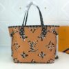 LV Neverfull MM Tote Bag Monogram Jungle Canvas Black/Caramel For Women,  Shoulder Bags 12.2in/31cm LV M44716