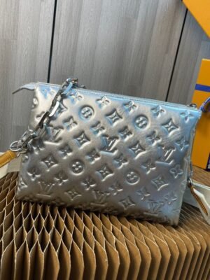 LV Coussin PM Monogram Empreinte Silver For Women, WoBags, Shoulder And Crossbody Bags 10.2in/25.9cm LV M57913
