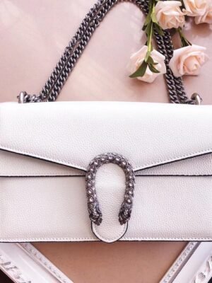 gg Dionysus Small Shoulder Bag White For Women 11in/28cm gg 400249 0K7JN 9680