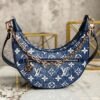 LV Loop Since 1854 Jacquard Navy Blue By Nicolas Ghesqui¨¨re For Cruise Show, WoHandbags 9.1in/23cm LV M81166