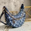 LV Loop Since 1854 Jacquard Navy Blue By Nicolas Ghesqui¨¨re For Cruise Show, WoHandbags 9.1in/23cm LV M81166
