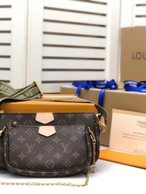 LV Multi Pochette Accessoires Monogram Canvas Khaki For Women,  Shoulder And Crossbody Bags 9.4in/24cm LV M44813