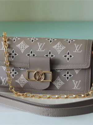 LV Dauphine East West Monogram Khaki For Women,  Shoulder and Crossbody Bags 9.6in/24.5cm LV 