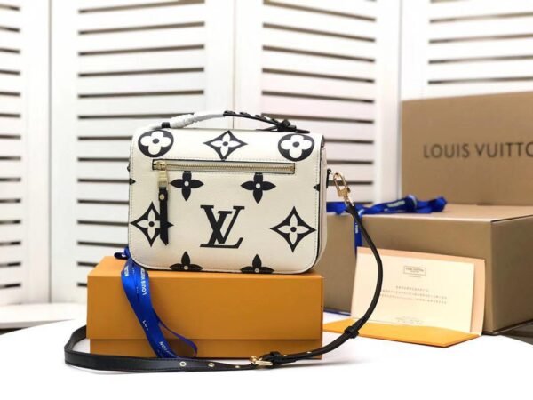 LV LV Crafty Pochette Metis Monogram Empreinte Creme For Women, Women¡¯s Handbags, Shoulder And Crossbody Bags 9.8in/25cm LV M45384