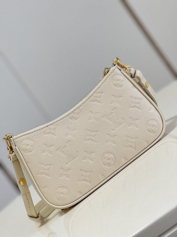 a0ff2d12 LV Easy Pouch On Strap Monogram Empreinte Crème White For Spring, Women’s Handbags, Shoulder Bags 7.5in/19cm LV M81066
