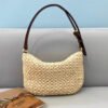 FI Small Croissant Hobo Bag Raffia For Women, Handbags, Shoulder Bags 11.4in/29cm FF 8BR790AFGJF1E1B