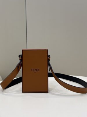 FI Vertical Box Brown RM 6,400 Bag For Woman 17cm/6.5in 7VA519AFB3F1DZ9