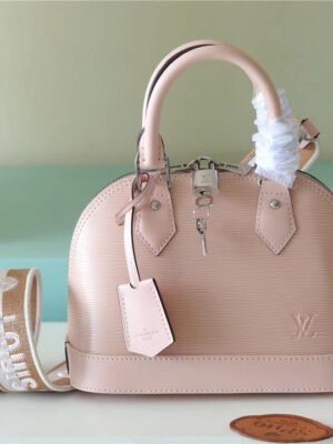 LV Alma BB Epi Quartz White For Women,  Shoulder And Crossbody Bags 23.5cm/9.3in LV