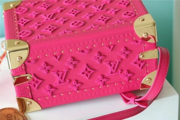 LV Valisette Tresor Monogram Empreinte Pink For Women, Women¡¯s Bags, Shoulder And Crossbody Bags 9.4in/24cm LV