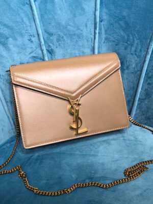 YSSL Cassandra Medium Chain Bag Dark Beige For Women 8.7in/22cm YSL?