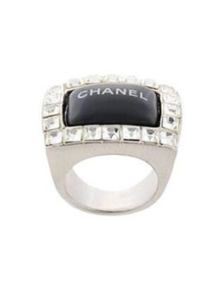 18K CC Vintage Rhinestone Ring