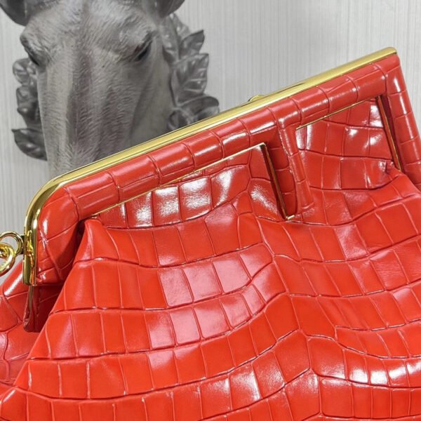 FI First Medium Orange Crocodile Bag For Woman 32.5cm/13in