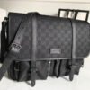 gg Shoulder Bag Nylon Shima Black gg Embossed For Men 13.8in/35cm gg