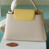 a61a21e6 LV Capucines BB Taurillon Creme Beige/ Plume Yellow Berlingot For Women, Women’s Bags, Shoulder And Crossbody Bags 10.6in/27cm LV