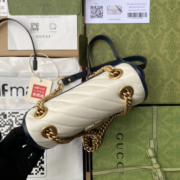gg Marmont Matelass¨¦ Mini Bag  White For Women 9in/22cm gg