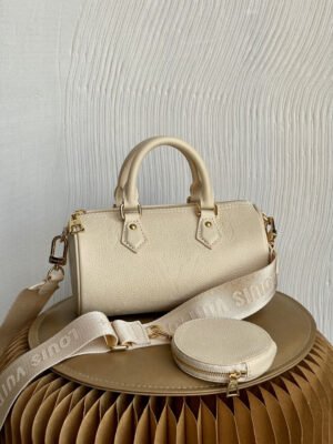LV Papillon BB Bag In Monogram Empreinte For Women 7.9in/20cm Cr¨¨me Beige M45994
