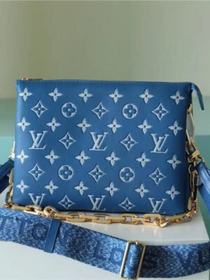 LV Coussin PM Puffy Navy Blue For Women,  Shoulder And Crossbody Bags 10.2n/26cm LV M59392