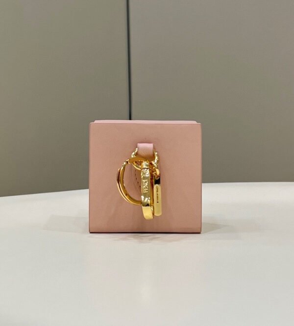 FI Logo Box Keychain Pink Charm Bag For Woman 8cm/3in