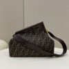 FI First Small Brown Canvas For Women, HandBags, Shoulder And Crossbody Bags 10.2in/26cm FF 8BP129