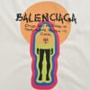 Balenciaga White T-Shirt with Graphic Design