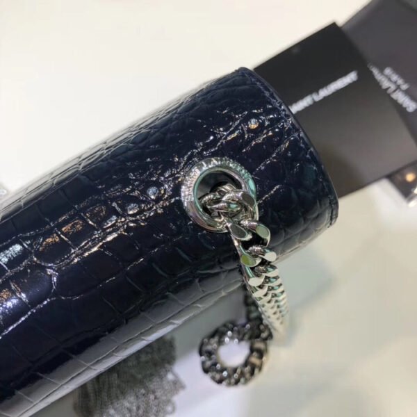 aada167a YSSL Kate Small Chain Bag With Tassel In Embossed Black For Women 7.8in/20cm YSL 474366DND0N1000