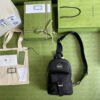 gg Off The Grid Sling Backpack Black gg Nylon For Men 11in/27cm 658631 H9HUN 1000