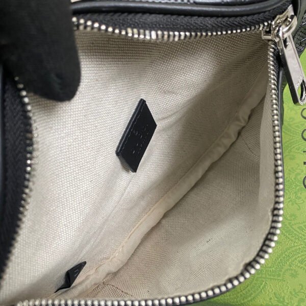gg Embossed Belt Bag Black gg Embossed For Men? 9.1in/23cm gg 658582 1W3CN 1000
