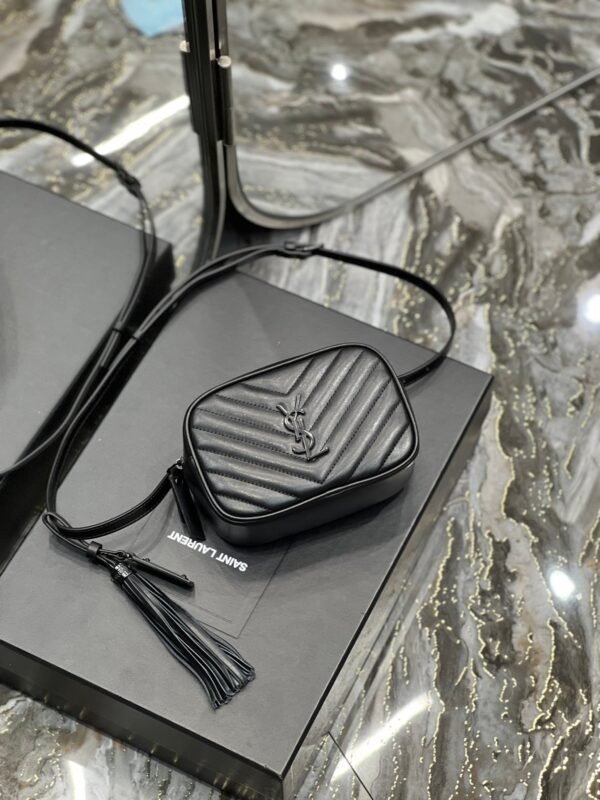 YSSL Lou Belt Bag Black In Matelass¨¦ Black Metal Hardware For Women 6.1in/15cm YSL 534817DV7081000