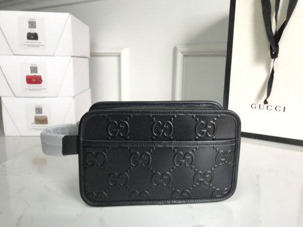 gg Embossed Cosmetic Case Black gg Embossed For Men? 9in/23cm gg495