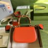 gg Bamboo 1947 Small Top Handle Bag Orange  For Women 8.3in/21cm ?gg 675797 10ODT 7768