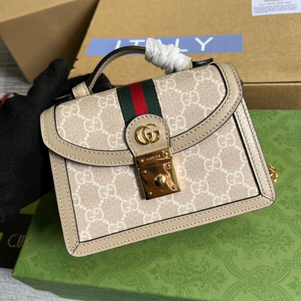 gg Ophidia gg Mini Shoulder Bag Beige For Women, Women’s Bags 6.9in/18cm gg 696180 UULAG 9682
