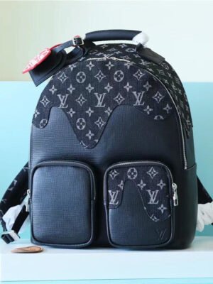 LV Multipocket Backpack Monogram Drip Black By Nigo For Men, Bags 40cm LV M45973