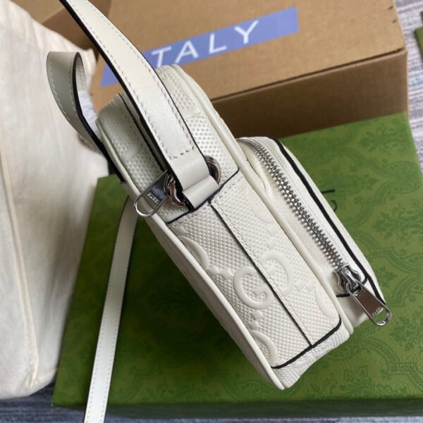 gg Embossed Mini Bag White gg Embossed For Men 6.7in/17cm gg?