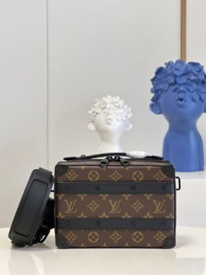 LV Handle Soft Trunk Monogram Macassar Canvas For Men, Bags 8.5in/22cm LV M45935