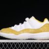 AIR JORDAN 11 LOW YELLOW SNAKESKIN WHITE